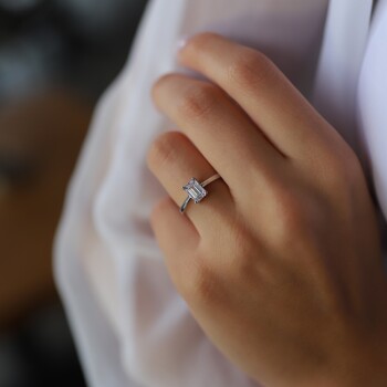 Dörtgen Tektaş Yüzük - Oragold Orhan (1)