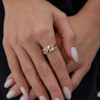 Double Chocolate Stone Yüzük - Rayna (1)