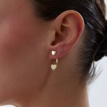 Double Kalp Küpe - Melike