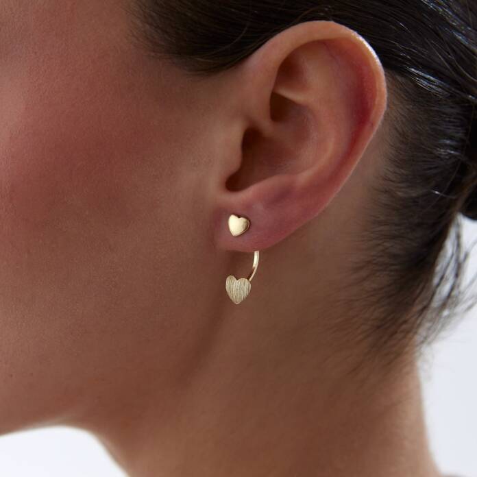 Double Kalp Küpe - 2