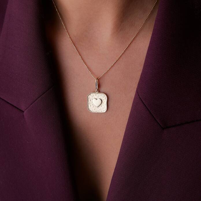 Dövme Kalp Plaka Kolye - 2