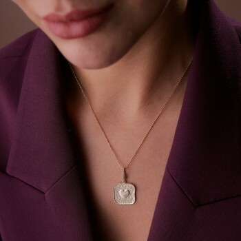 Dövme Kalp Plaka Kolye - 3