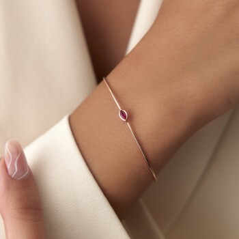 Dream Pink Taşlı Kelepçe - Garo (1)