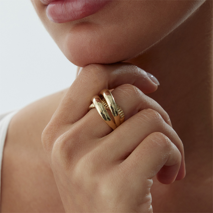 Dual Stripe Yüzük - Mazi (1)