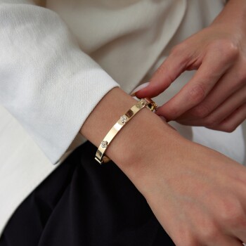 Düz Çiçekli Kelepçe - Milan