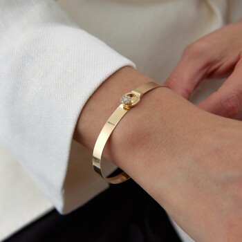 Düz Dora Çiçekli Kelepçe - Milan (1)