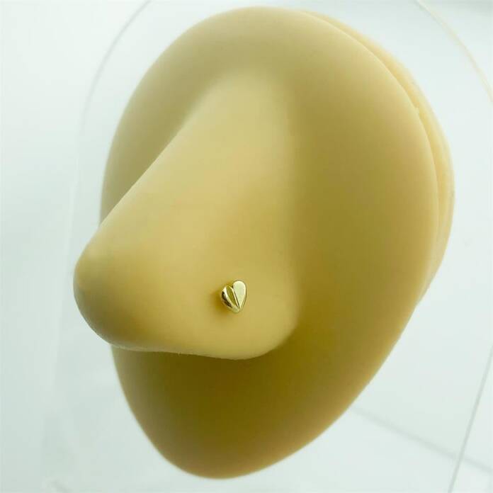 Düz Kalp Motifli Altın Hızma - 2