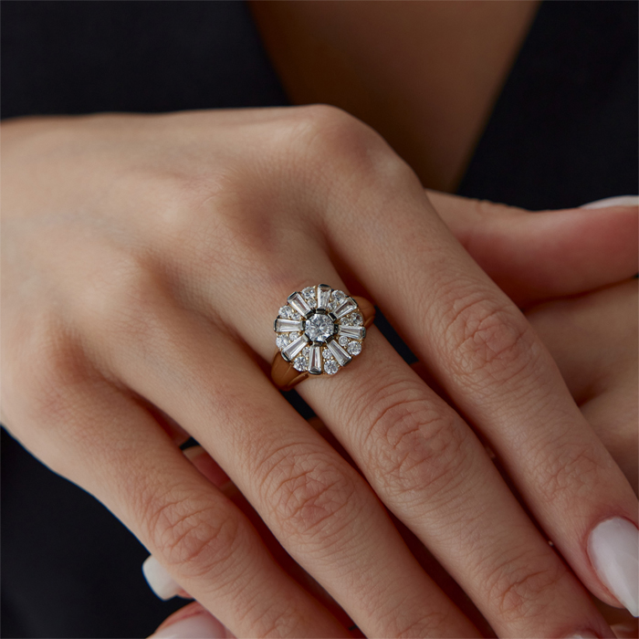 Ebon Flower Yüzük - Cemart (1)