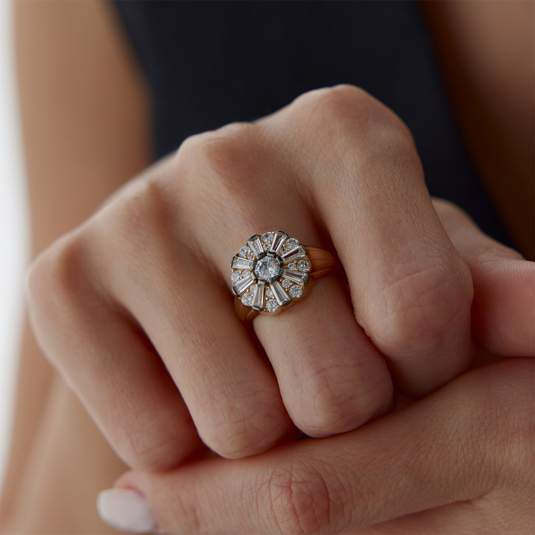 Ebon Flower Yüzük - 3