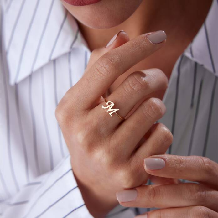 El Yazısı Harf Yüzük - 1