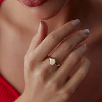 Elips Şovalye Yüzük - Özçelik