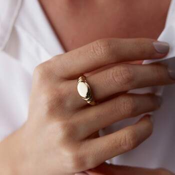 Elips Şovalye Yüzük - Rayna