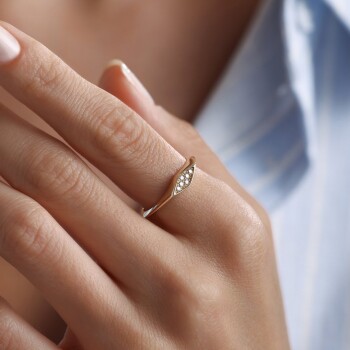 Elips Taşlı Yüzük - Rayna (1)