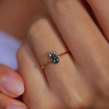 Elizabeth Green Minimal Yüzük - Alen