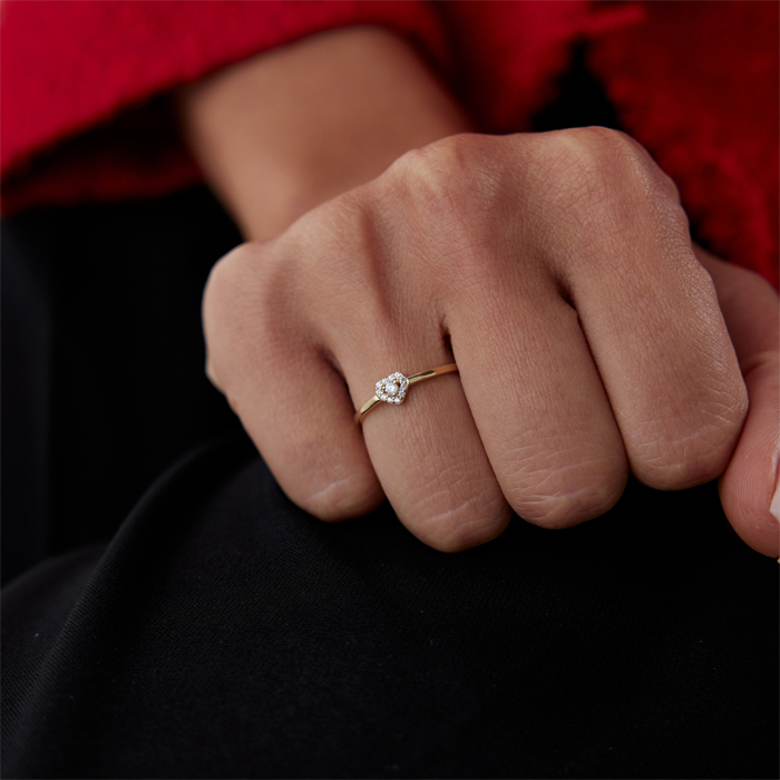 Elmas Figürlü Taşlı Yüzük - Nüans (1)