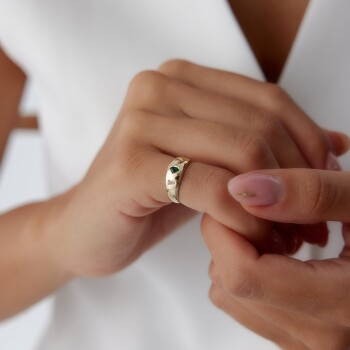 Elmas Kesim Parçalı Yüzük - 1