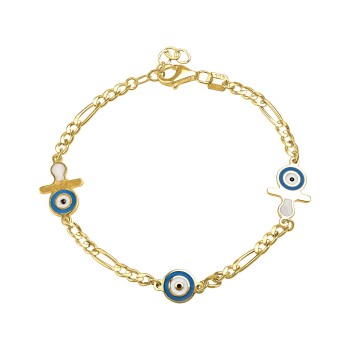 Emzikli Nazarlı Çocuk Bilekliği - Melike