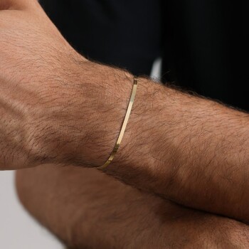 Ezme Zincir Erkek Bileklik - İstor