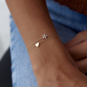 Fancy Kalp İkili Bileklik - Rayna (1)