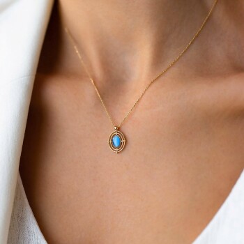 Firuze Compass Kolye - Cemart