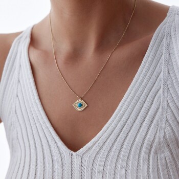 Firuze Göz Kolye - Garo (1)