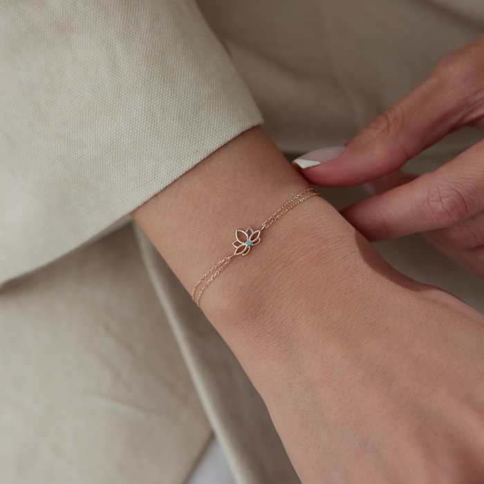 Firuze Lotus Bileklik - 1
