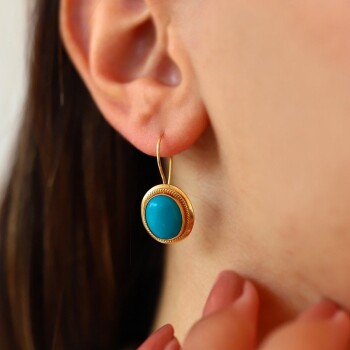 Firuze Taş Sallantı Küpe - Osman