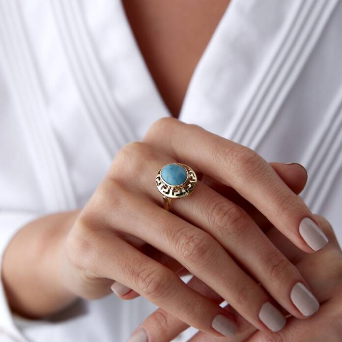 Firuze Taşlı Greek Yüzük - 2