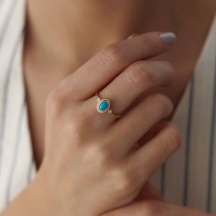 Firuze Twist Yüzük - 1