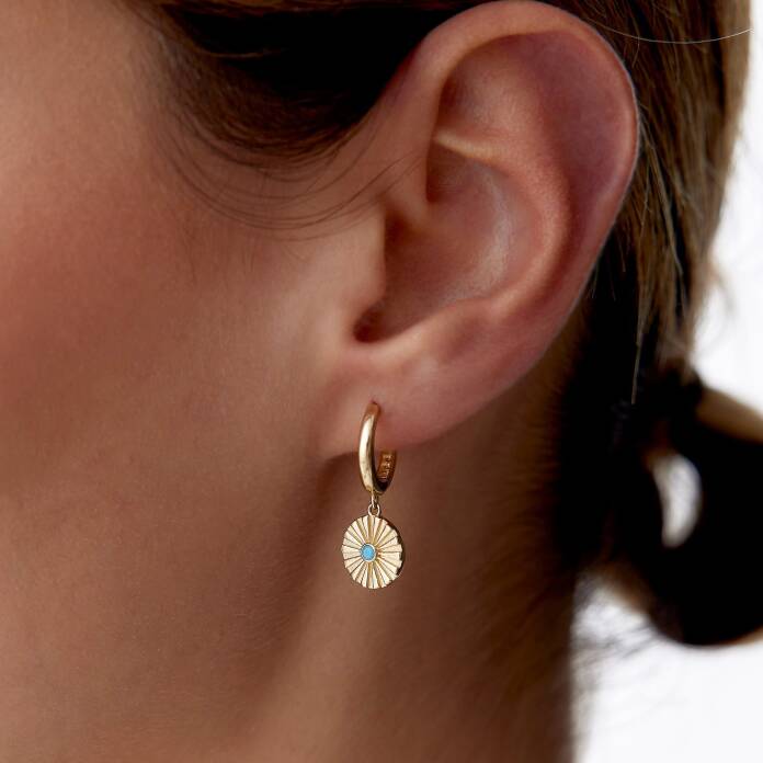 Firuze Yelpaze Küpe - 1