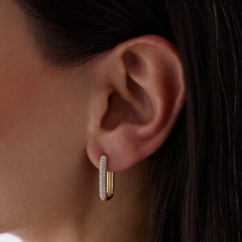 Fit Taşlı Ataç Küpe - 1