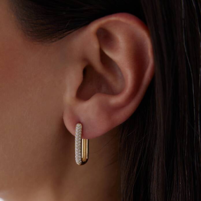 Fit Taşlı Ataç Küpe - 2