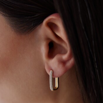 Fit Taşlı Ataç Küpe - 4