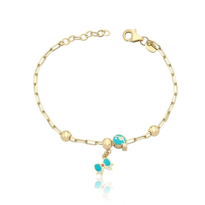 Fiyonklu Ataç Zincir Çocuk Bilekliği - 1