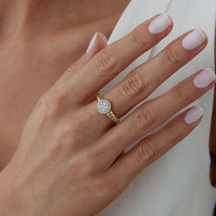 Flora Taşlı Tırtıl Yüzük - Cemart (1)