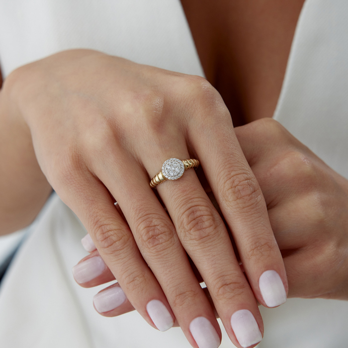 Flora Taşlı Tırtıl Yüzük - Cemart