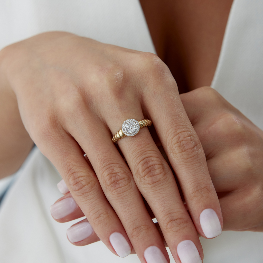 Flora Taşlı Tırtıl Yüzük - 1