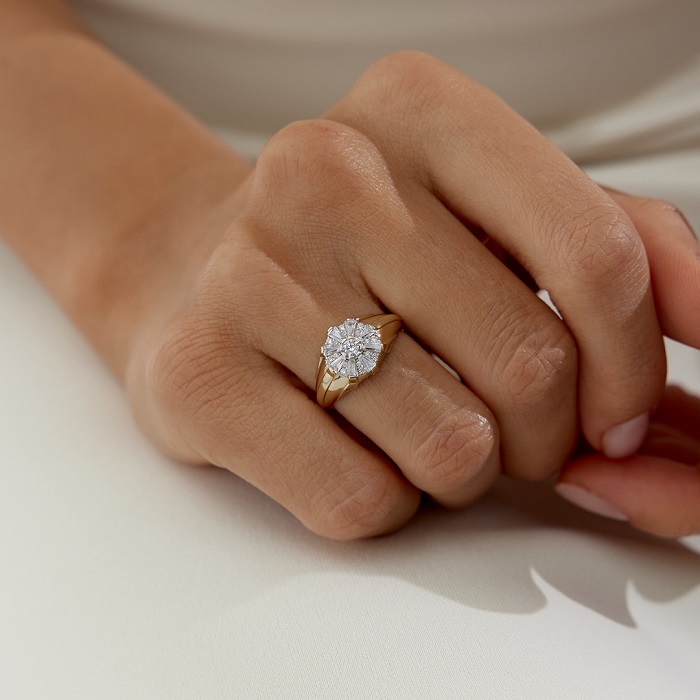 Flower Baget Yüzük - Cemart