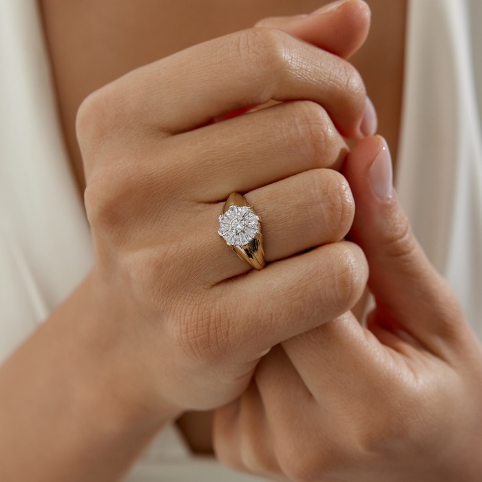 Flower Baget Yüzük - Cemart (1)