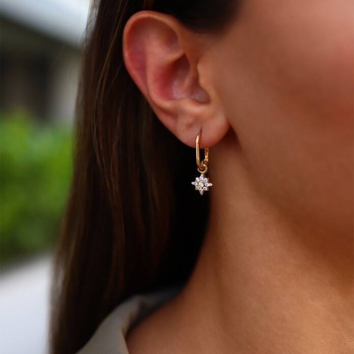 Flower Sallantılı Küpe - 1