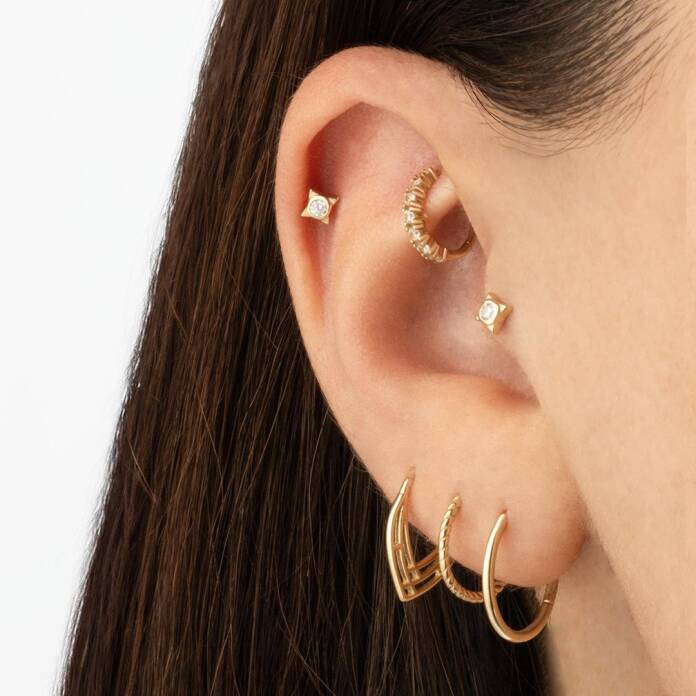 Flower Tragus Piercing - 2