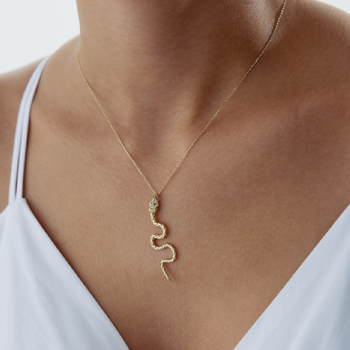 Fold Yılan Kolye - Alen