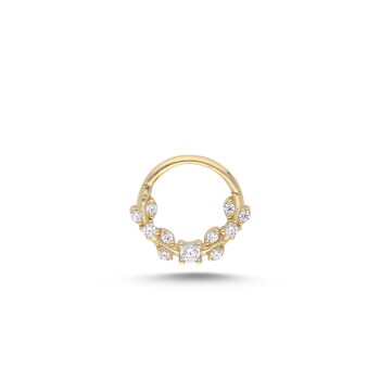 Foliage Taşlı Helix Piercing - Alen