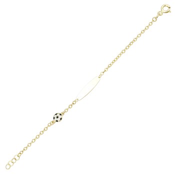 Football Topu Geniş Forse Zincir Çocuk Künyesi - Melike