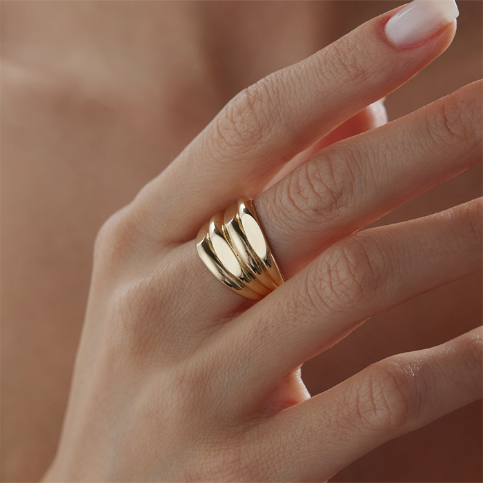 Forged Line Yüzük - Mg Gold (1)