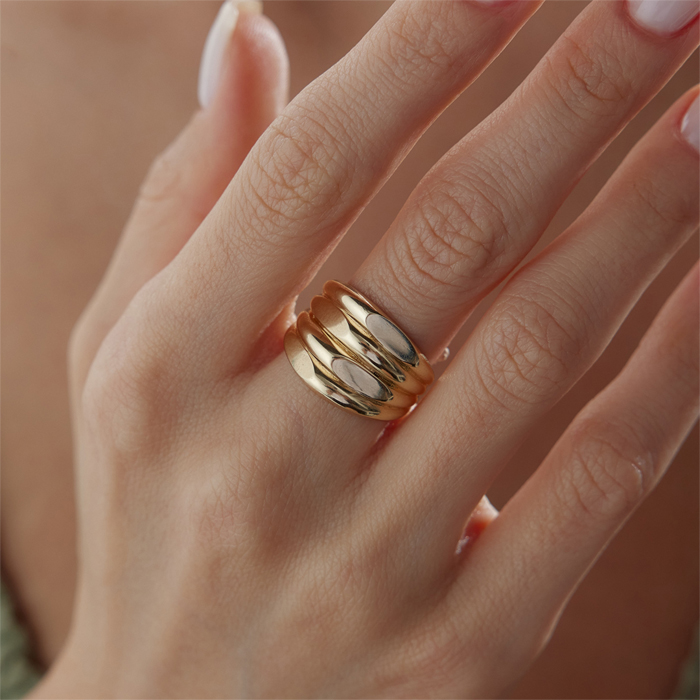 Forged Line Yüzük - Mg Gold