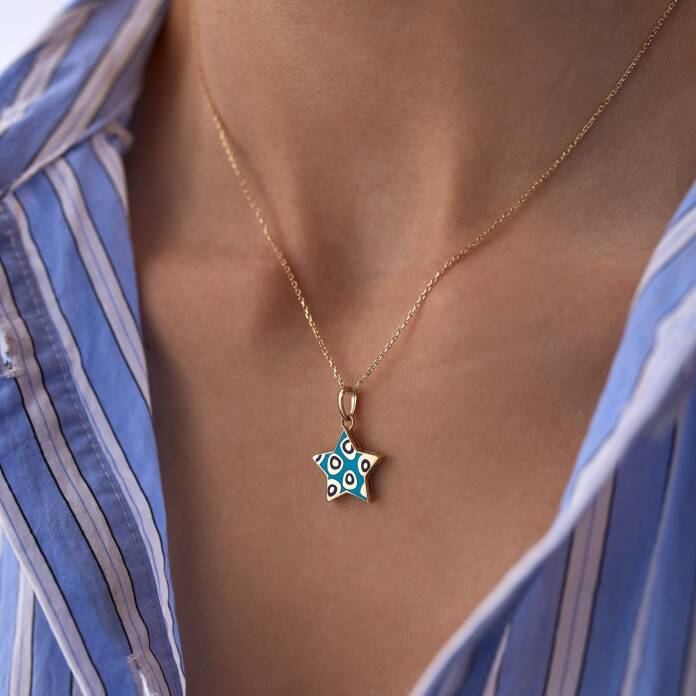Fortuna Turkuaz Yıldız Kolye - 1