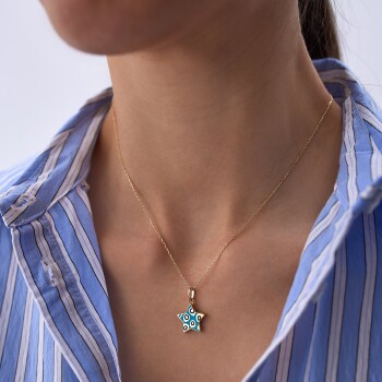 Fortuna Turkuaz Yıldız Kolye - Tuana (1)