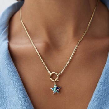 Fortuna Yıldızlı Balık Sırtı Kolye - Reha