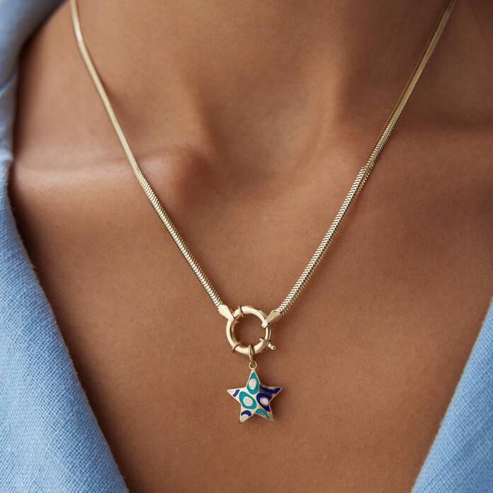 Fortuna Yıldızlı Balık Sırtı Kolye - 2